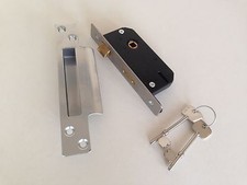 50mm (2") 5 Lever Willenhall M3 Sashlock / Mortice Lock (Narrow) Silver or Brass