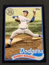 2024 Topps Sandy Koufax BLACK /299 Dodgers 89 Topps Design 35th Anniversary 47