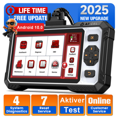 2026 ANCEL FX6000 KFZ OBD2 Diagnosegerät 7Services 4System Aktiver Test CAN-FD