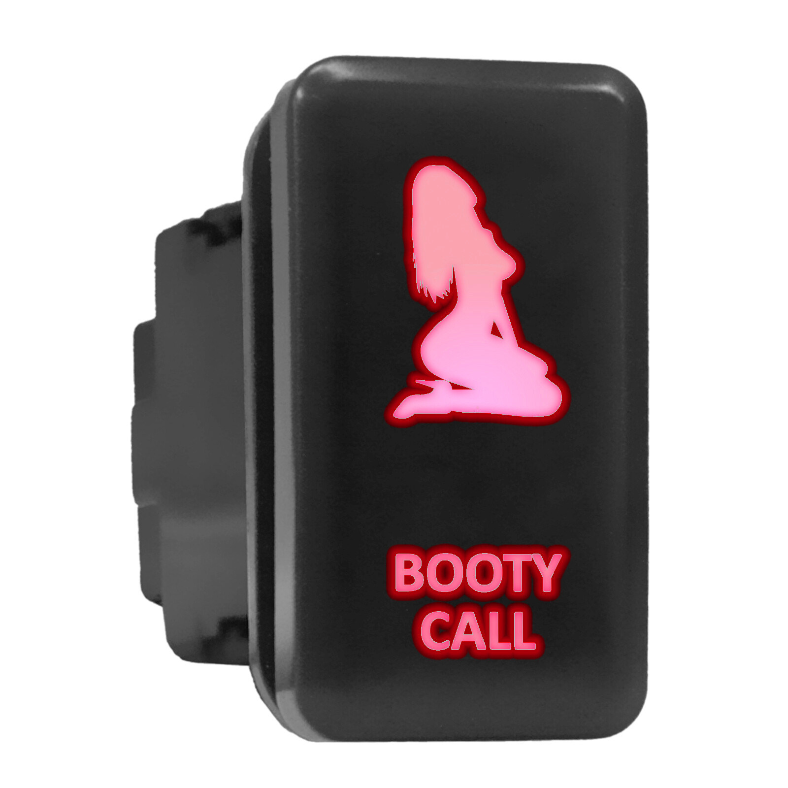 Red Backlit Booty Call Push Switch 1.54x0.83 Inch for Toyota