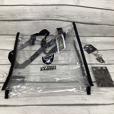 NFL Las Vagas Raiders Clear Bag Pin And Key Ring