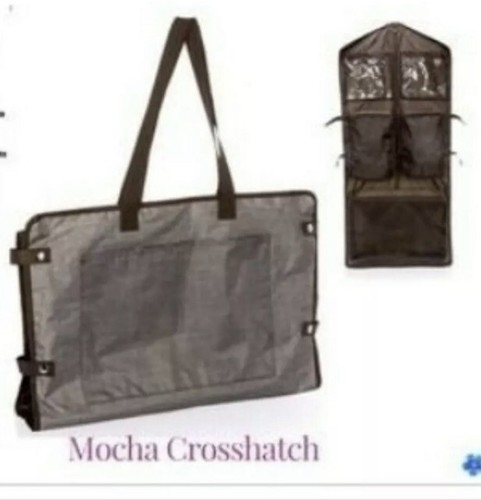 Suited Garment Bag Mocha Crosshatch 