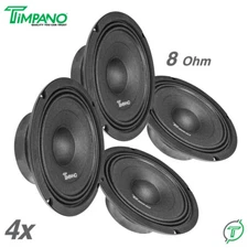 4x Timpano Shallow Mount 8" PRO Audio Speakers TPT-MB8-8 SLIM 8 Ohm 2800 Watts