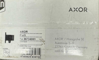Axor 36734001 Wall Outlet with Handshower Holder, Square, Chrome*NEW*