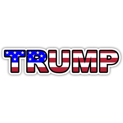 Donald Trump 45 3 Terms President Vinyl Decal Bumper Sticker - MAGA Oracal White