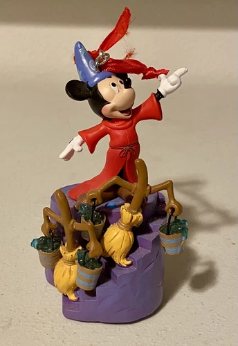 Disney Store Sorcerer Mickey Fantasia Sketchbook Light Up Ornament