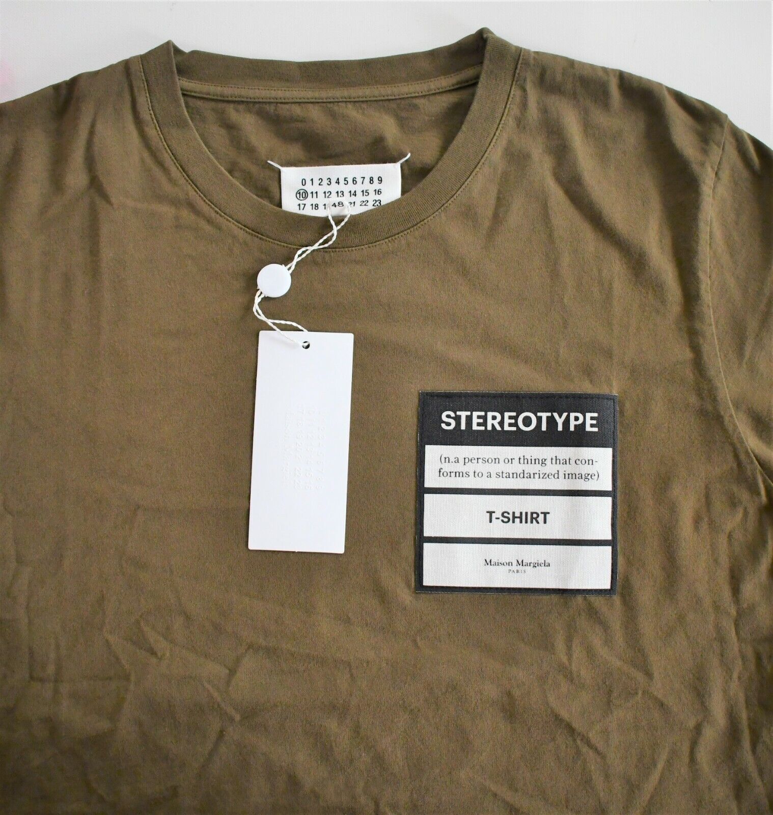 New MAISON MARTIN MARGIELA 10 Cotton Short-Sleeve STEREOTYPE T-Shirt Tee  EU-46 S