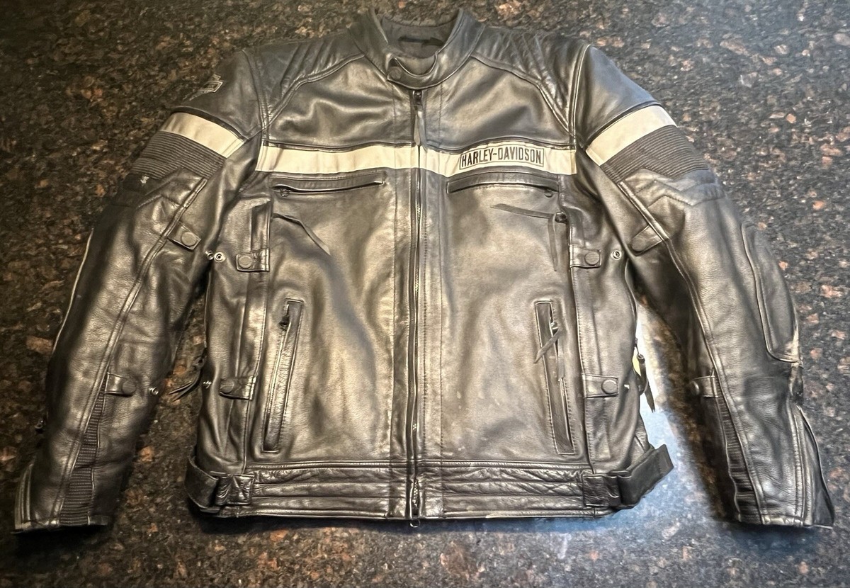 Harley Davidson Men's Evolution Leather Motorcycle Jacket 98068