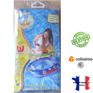 Bouee Gonflable Bebe Enfant Voiture De Course Orange 71cmx56cm Assise En X Vinyl Ebay
