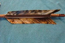 1 One Handmade Navajo 25 inch  Arrow w/Turkey feathers & Stone chipped Arrowhead