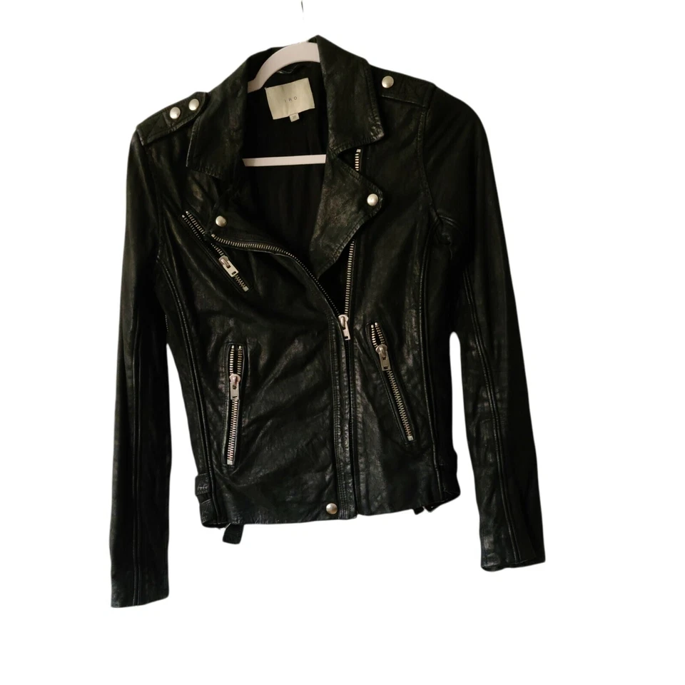 Iro Taraspe 100% Lambskin Leather Motorcycle Jacket Size EU 36 US 4 Retail $1295 - Image 4 of 4