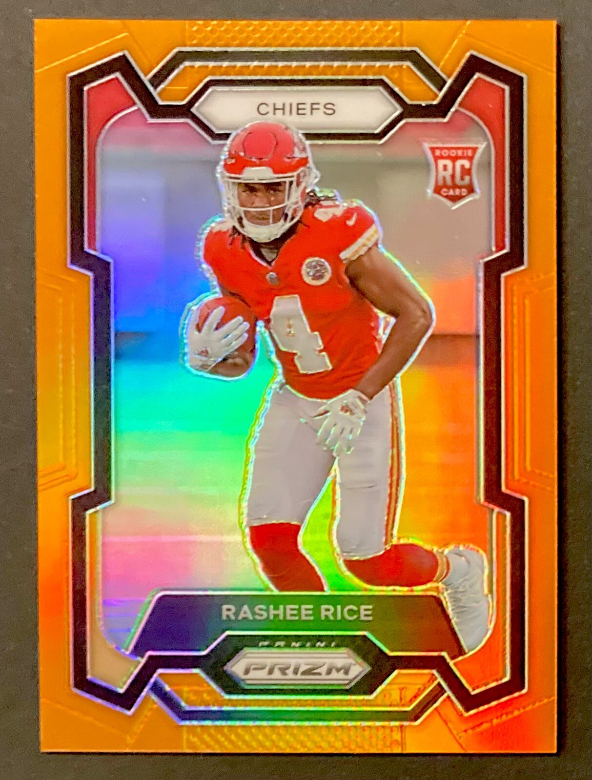 2023 Panini Prizm Rashee Rice RC Rookie ORANGE #/249 NFL KC Chiefs #350 🔥