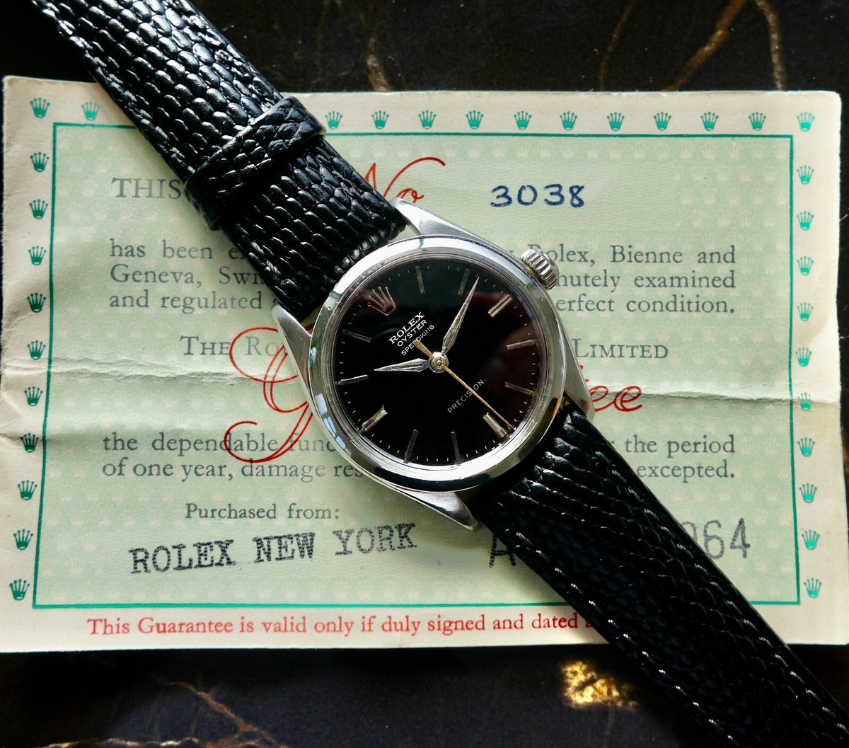 A BEAUTIFUL VINTAGE 1963 ROLEX OYSTER SPEEDKING PRECISION WATCH