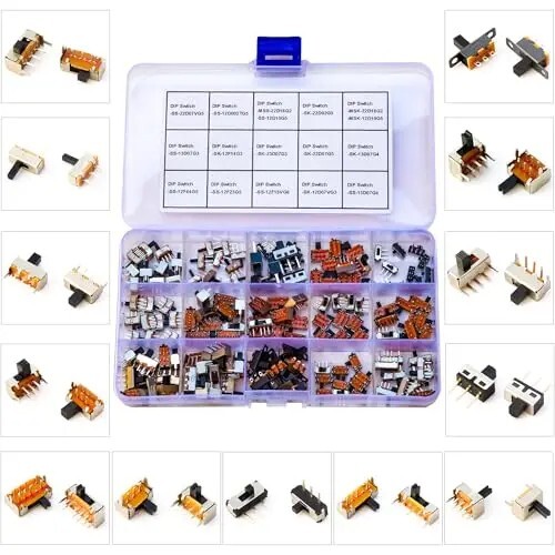 PCB Panel Slide Switch Assorted Kit 2 3 4Pin ON Off Arduino Breadboard Component - Afbeelding 7 van 24