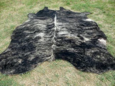 MAKE OFFER !! LARGE DARK GRAY Cowhide Rug natural Cowhides Cow Hide Skin RT