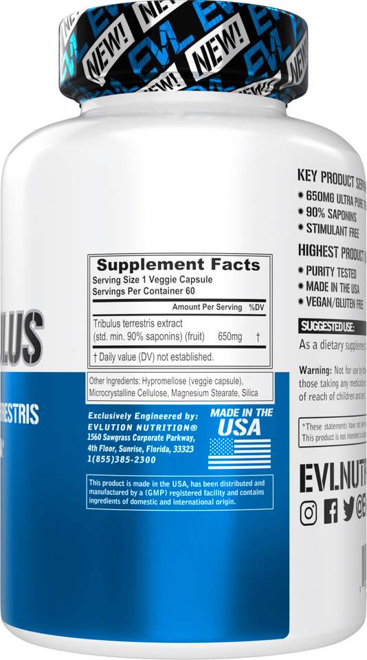 Evlution Nutrition Tribulus Natural Testosterone Booster 60