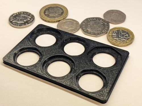 Pound Coin Holder. £4 Credit Card. Present Gift Travel Light Wallet UK New Black - Picture 2 of 10