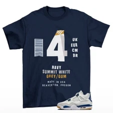 Sneaker Label Shirt to Match Jordan 4 Retro SB Navy DR5415-100