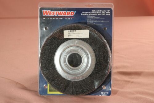 WESTWARD 10" CRIMPED WIRE WHEEL BRUSH, 4ECY1 , 2" A.H. MOUNTING, 3600 MAX RPM - Picture 1 of 6