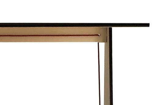 Slim Laser Cut Wood Console Table - Unique Skinny Design for Behind Sofa - Picture 5 of 10