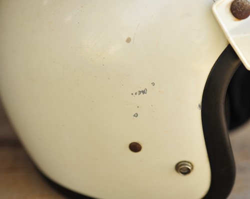 Vintage BELL RT 1977 White Motorcycle Helmet Size 7 1/8 R-T Racing - Picture 4 of 19