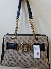 Guess Aviana 4G Logo Shopper Tote Womens Handbag In Lattee/Black. BNWT. 💯 