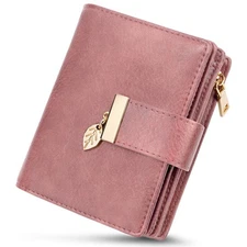 Small Women's Wallet Rfid Blocking Leather Bifold Credit Card Holder Ladies W...