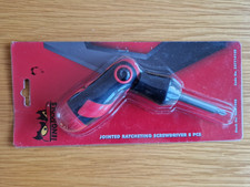 TENG TOOLS MDRT908 JOINTED ANGLED RATCHETING SCREWDRIVER SET & BITS 1/4" HEX
