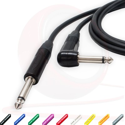 Van Damme schwarz & silber E-Gitarrenkabel. 1/4 Zoll Mono Neutrik Buchsen 5m Ca