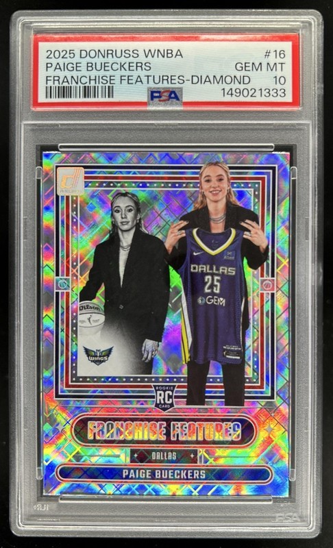 2025 Panini Donruss WNBA Paige Bueckers Franchise Features RC Diamond #16 PSA 10