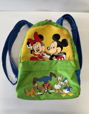 Disney Parks Backpack Mickey Mouse and Friends Embroidered  Minnie Goofy Pluto