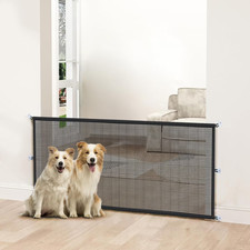 Indoor Pet Gate 60x30 Dog Mesh Barrier Magic Screen For Doorway Stairs Portable