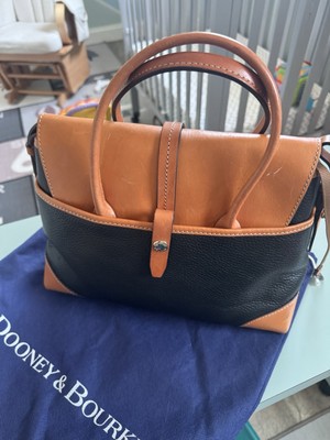 Dooney Bourke Chestnut Brown Florentine Large Leather Satchel With Dust Bag RARE