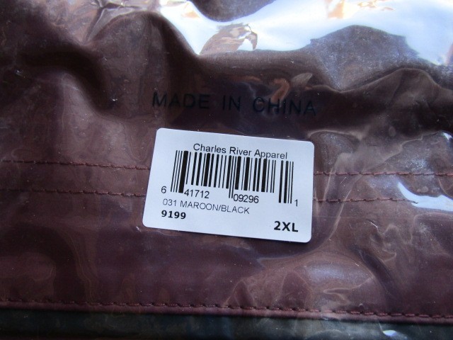Charles River Apparel Women Englander Waterproof Raincoat Jacket Maroon Sz 2XL