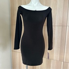 Wild Fable Black Off-Shoulder Dress Size S Women