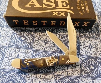 CASE XX New 53815 Pacific Tides Kirinite Handle 2 Blade Peanut