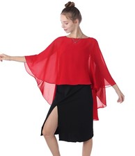 Chiffon Capes Sheer Capelets Bridal Shawls And Wraps Cape Long Plus Size Ponc...