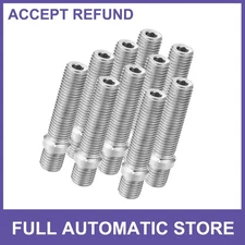 M12x1.5 to M12x1.5 58mm Wheel Stud  Fit for BMW - Pack of 10 Silver Tone