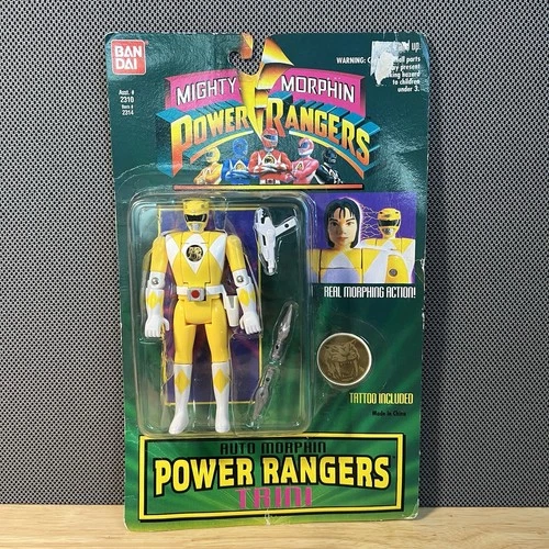 Vintage 1994 Bandai Auto Mighty Morphin Power Rangers Yellow Ranger TRINI Figure