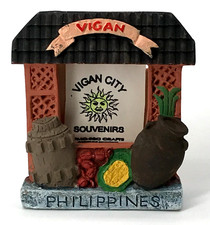 Vintage Philippines Small Picture Frame Vigan City Souvenirs DAMAGED