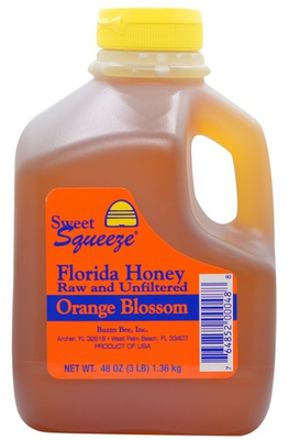 #ad Sweet Squeeze Raw Orange Blossom Honey Unpasteurized amp; Unfiltered 3 Pounds $32.99