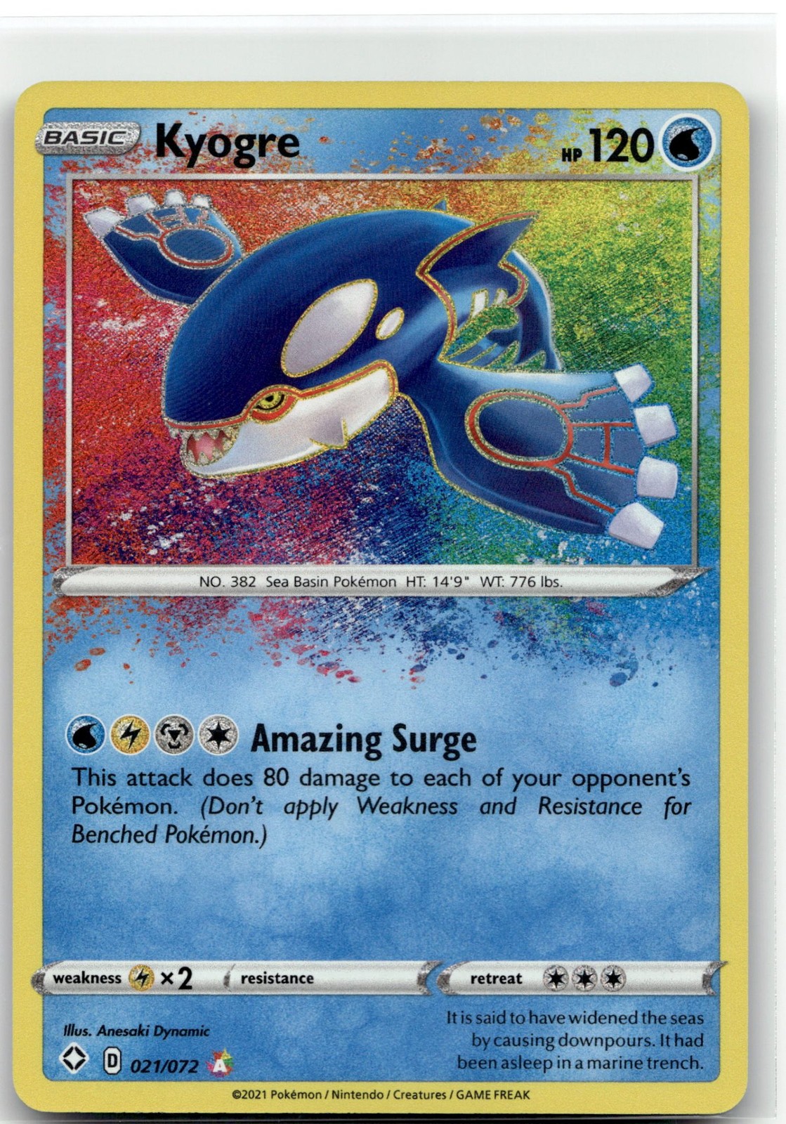 Kyogre Holofoil [SHF - 021/072]
