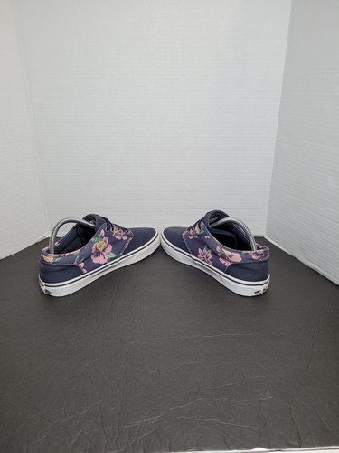 Vans Off The Wall Navy Blue Purple Floral Women's Athletic Sneaker Size 9 - Picture 8 of 11