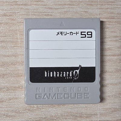 Genuine Nintendo GameCube 59 Block Memory Card Resident Evil Biohazard Zero