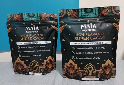 2 x MAIA High-Flavanol Super Cacao Cardiovascular Superfood 30 Servings AUTH