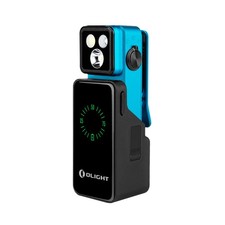 Olight Oclip 2 Pro Premium Tidal Blue w/Charging Case, Flood/Red/Spotlight, 530L