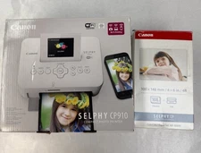 Canon SELPHY CP910 Digital Photo Dye Sublimation Printer With Ink And Paper
