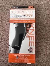 Copper Fit Copper Infused Knee Compression Sleeve Size Large Unisex NEW