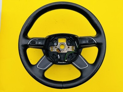 12-15 Audi Q7 Driver Side Multifunction Steering Wheel BLACK Oem