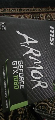 MSI NVIDIA GeForce GTX1060 ARMOR 6GB DDR5 PCI-Express Graphics Card/Video Card